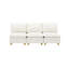 Le canapé en flanelle à trois rangées de 88 pouces simple, moderne et ultra-confortable de couleur blanche cassée convient aux salons, aux chambres et aux balcons.