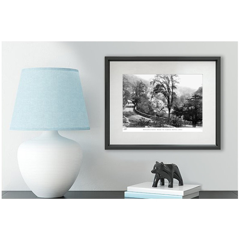 Matlock Bath, Road To Temple Hotel C1864 - Single Picture Frame Print, 40cm H x 50cm W x 2.3cm D