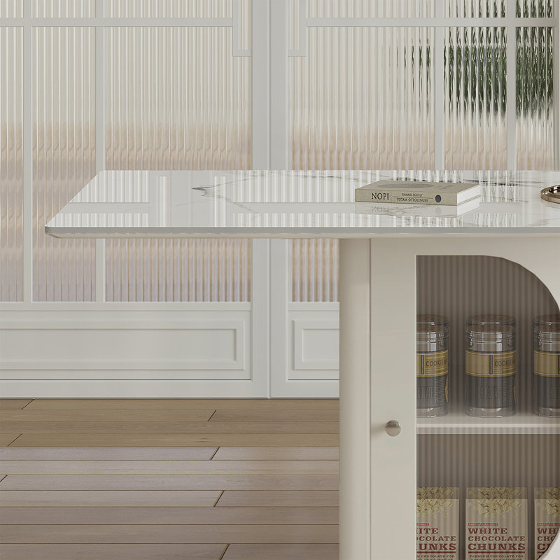 Ensemble de table à manger moderne avec rangement pour 4 à 6 personnes, idéal pour les cuisines et les appartements, avec plateau de table durable et base robuste