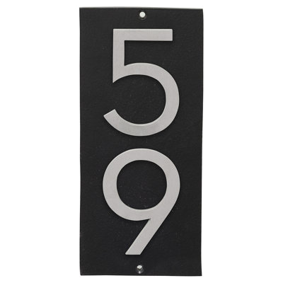 Plaque d’adresse murale sur 1 ligne flottante