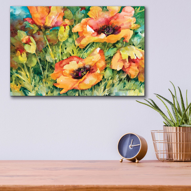 «Garden Glow-up» par Annelein Beukenkamp, art mural en verre acrylique, H 12 po x l 16 po x P 0,13 po