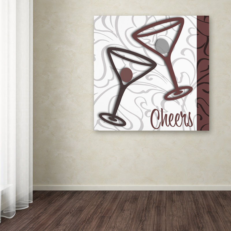 «Cheers II» par Jadaya, impression sur toile tendue, H 14 po x l 14 po x P 2 po
