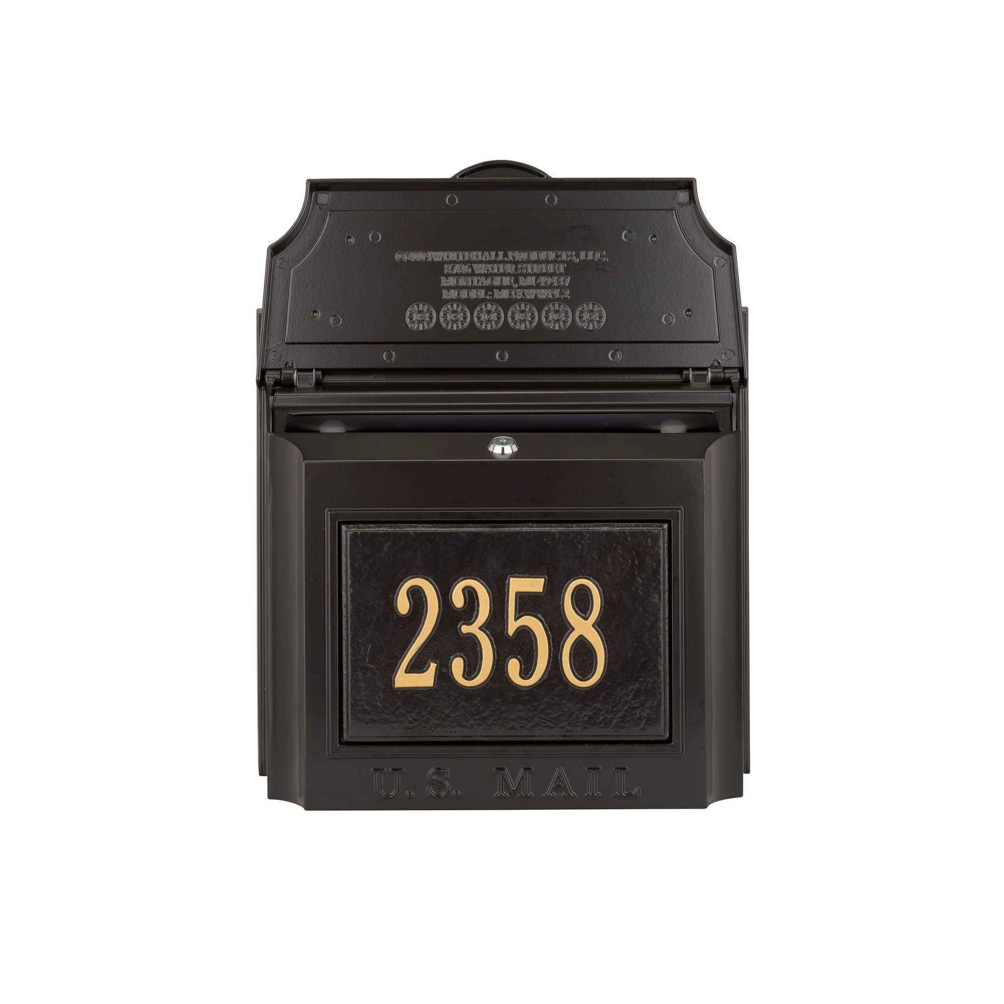 Locking Wall Mounted Mailbox, Black, Yes