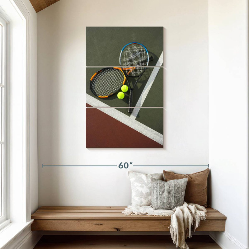 Raquettes et balles de tennis Sireci, H 45 po x l 28 po