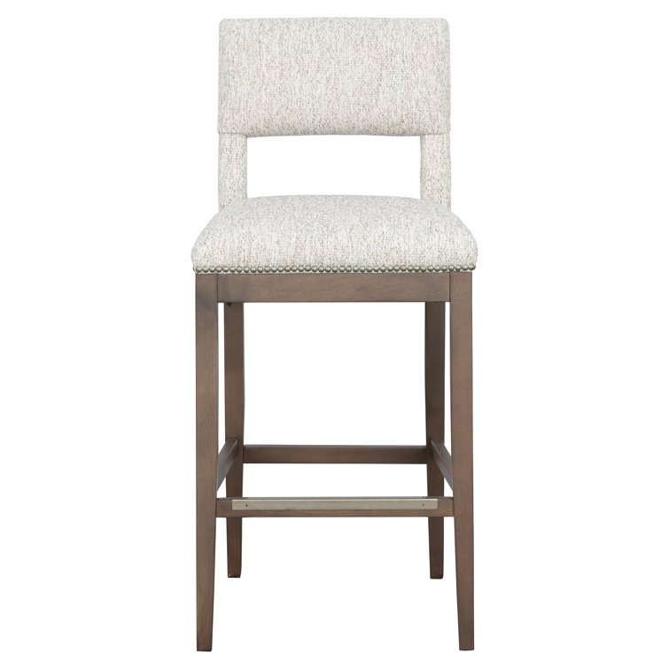 Arie Upholstered Stool with Solid Wood Frame
