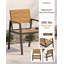 Ensemble de salle à manger d'extérieur en aluminium 7 pièces avec table de 170 cm (67 po) avec plateau imitation bois et trou pour parasol-1997497715-2022625461
