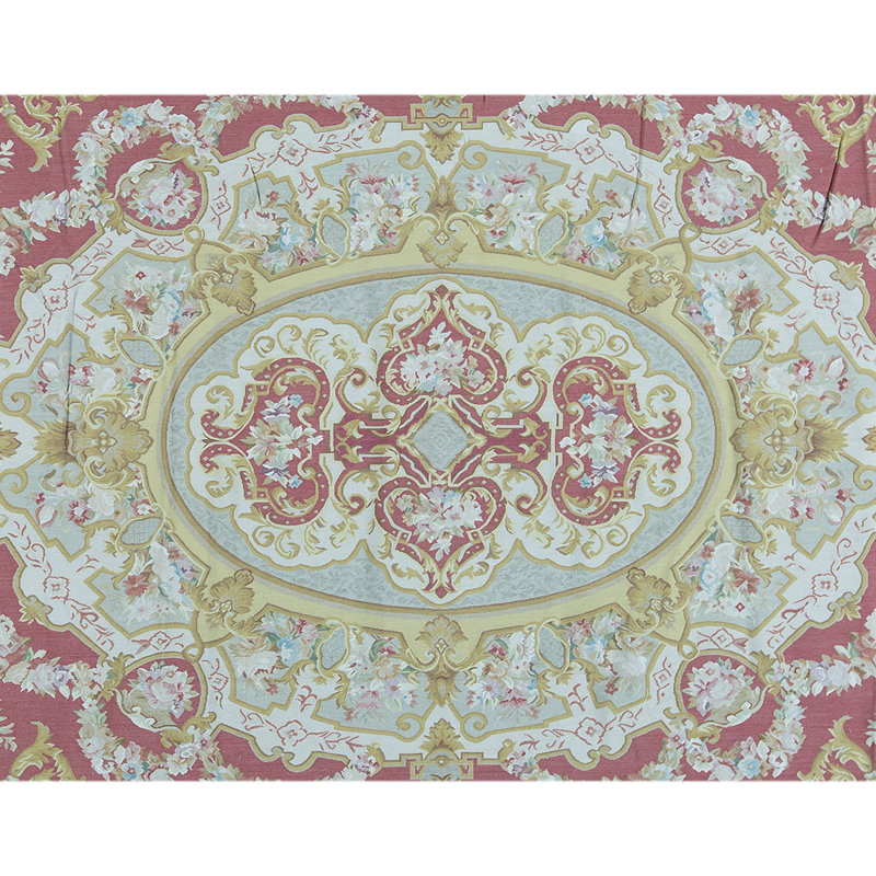 Hand-Knotted High-Quality Red and Gold Area Rug