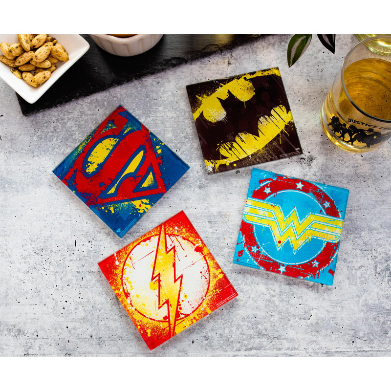 Sous-verres en verre Windermere DC Comics Graffiti Superhero