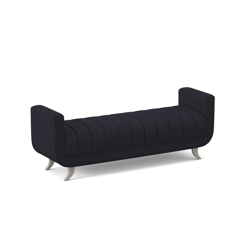 Salon Upholstered Bench, Venice Navy, Bisque