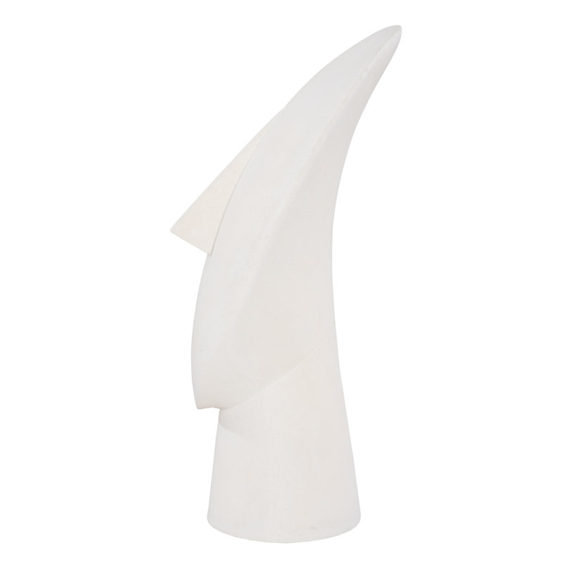 Cycladic Head, Sculpture, Oval, White Stone