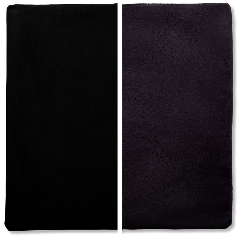 Microsuede Outdoor Reversible Throw Pillow, Stable Black, 22" x 22", Pillow Cover Only - No Insert