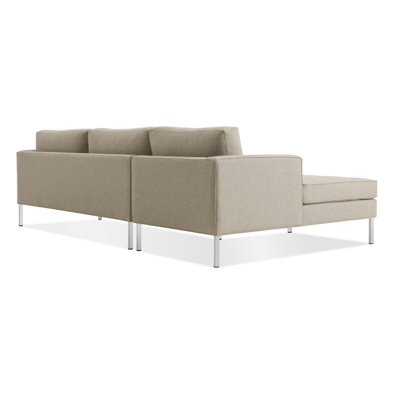 Paramount Chaise Sectional, Sanford Ceramic Crossweave, Black, Left Hand Facing