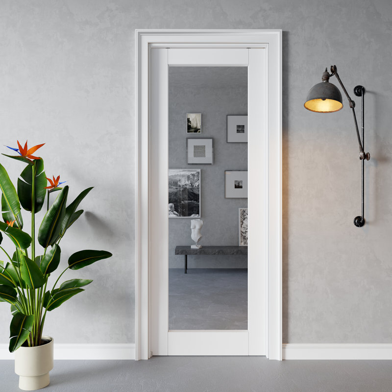 Porte intérieure coulissante avec miroir, 1, 24 po x 96 po