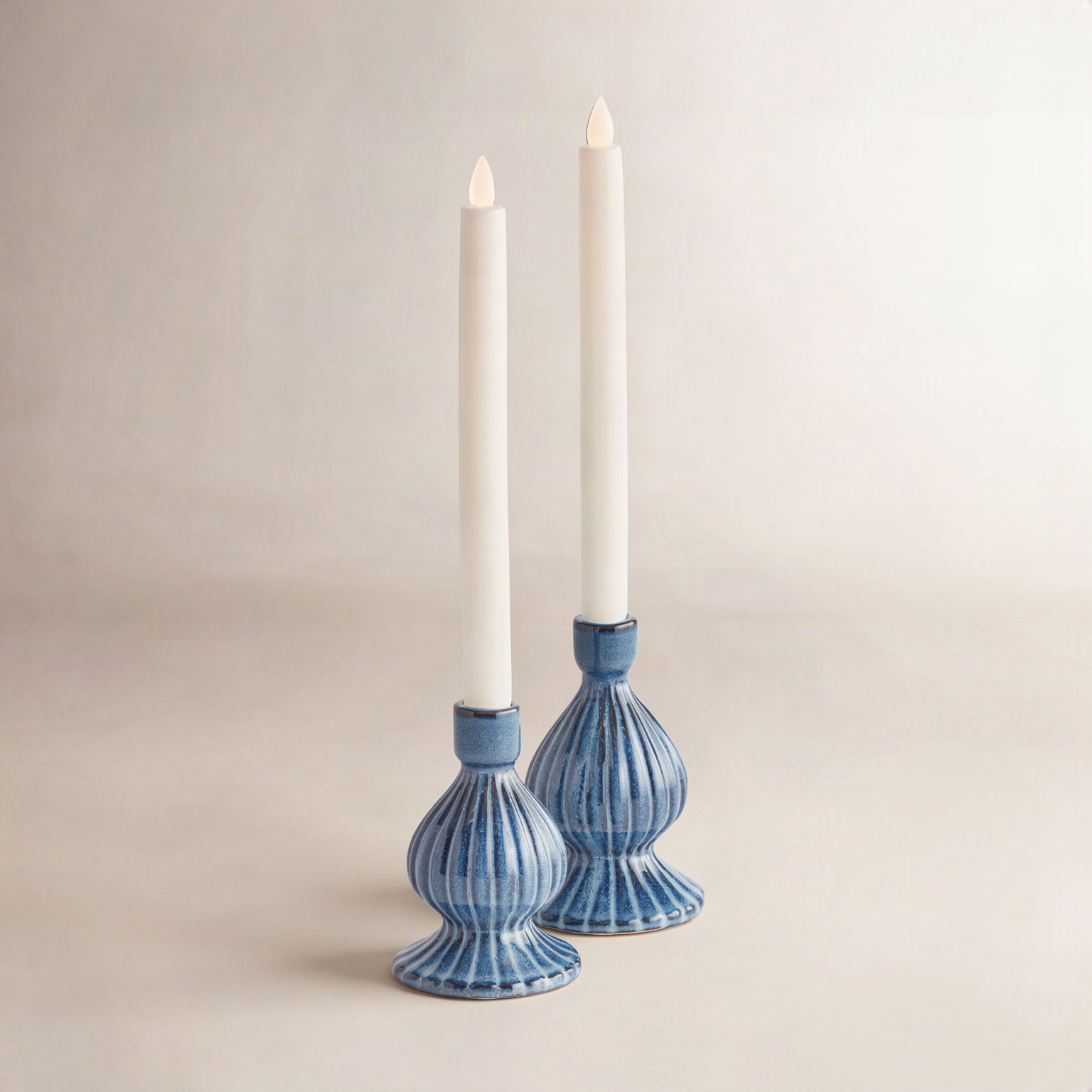 Gallagher Candlestick Holder, Blue
