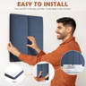 Upholstered Wall Mounted Headboard, 3D Soundproof Wall Panels Peel And Stick Hea