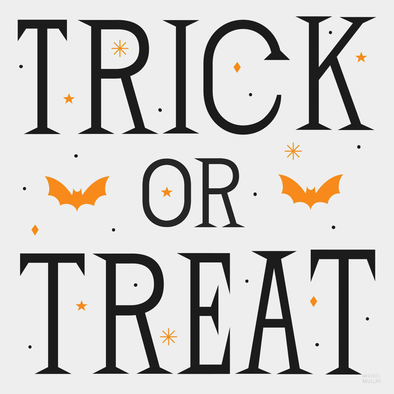 Festive Fright Trick Or régal II, H 12 po x l 12 po, Non, Toile tendue
