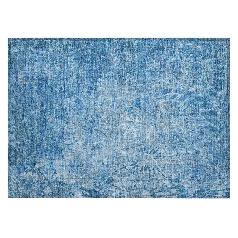 Machine Washable Indoor/Outdoor Derrick ACN2224 Floral Rug, Rectangle 1'8" x 2'6"