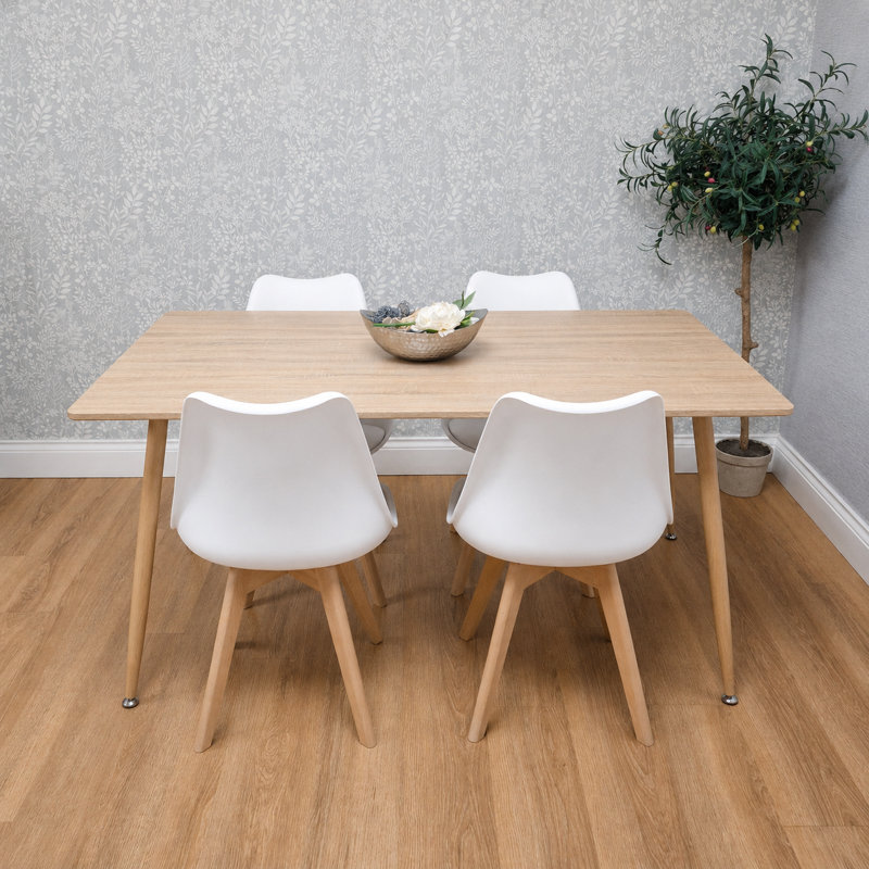 4 -Person Dining Set, White