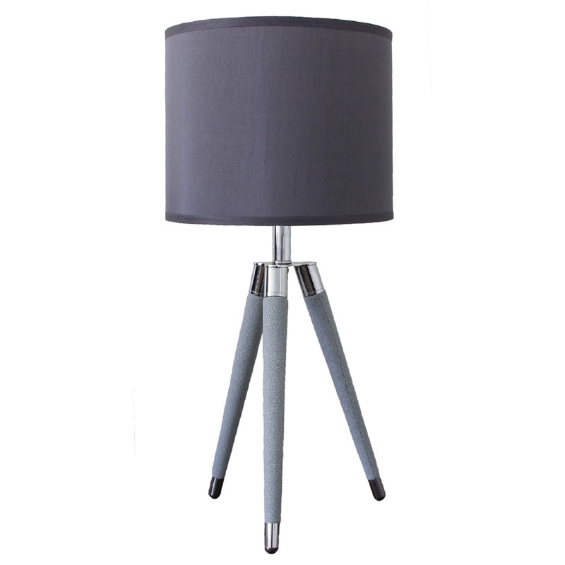 Lampe trépied 26,75 po Molinari, Gris, H 26,75 po x l 12 po x P 12 po, Gris clair