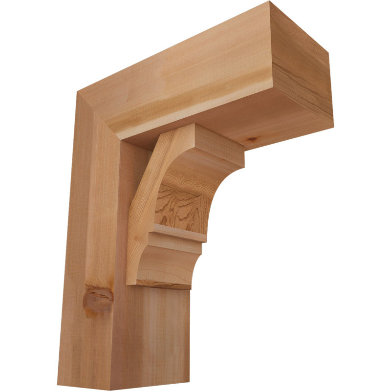 Support de bloc Balboa avec entretoise décalée, 22 X 18, Cèdre rouge occidental de l 7 1/2 po (lisse)