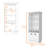 White Bar Cabinet With Efficient Bottle Arrangement - 3 Shelves, 5 , Glassware Holder Stylish Rack For Home Entertaining Structure-1957347362