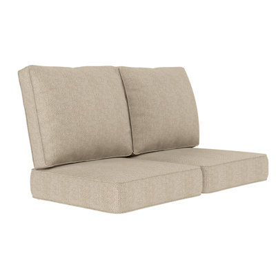 Outdoor Deep Seating Cushion Set With Seat & Back Cushions, Weather-Resistant Replacement Cushions For Patio Furniture