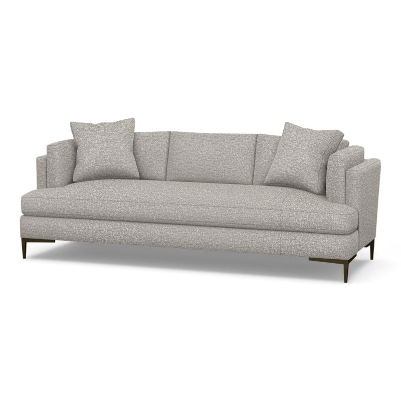 Aiden Upholstered 90.5'' Sofa, Antique Bronze, Perigold In The Loop White Pepper