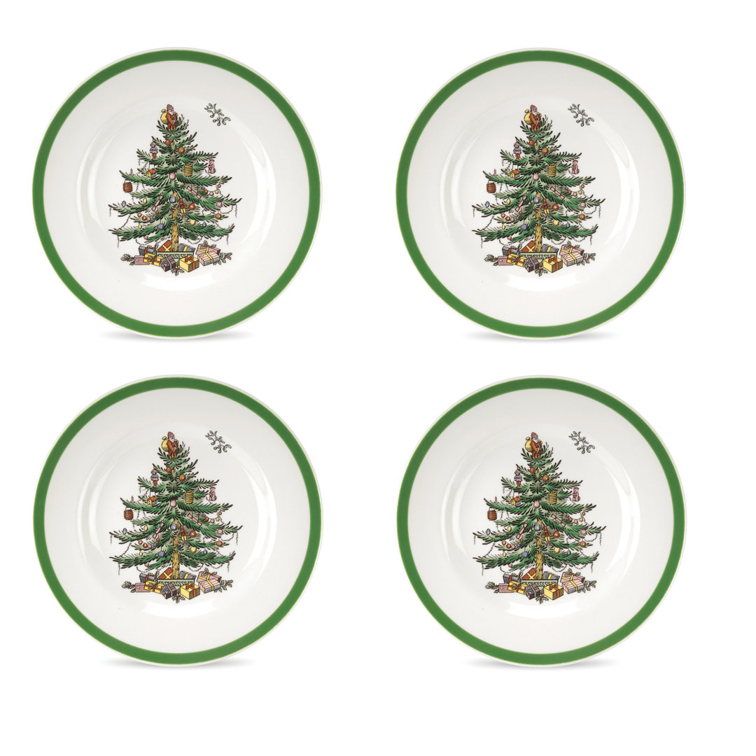 Spode Christmas Tree Bread & Butter Plate (Set of 4) Spode