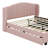 Queen Size Upholstered Platform Bed With Wingback Headboard, Trundle And Drawers-2005472822