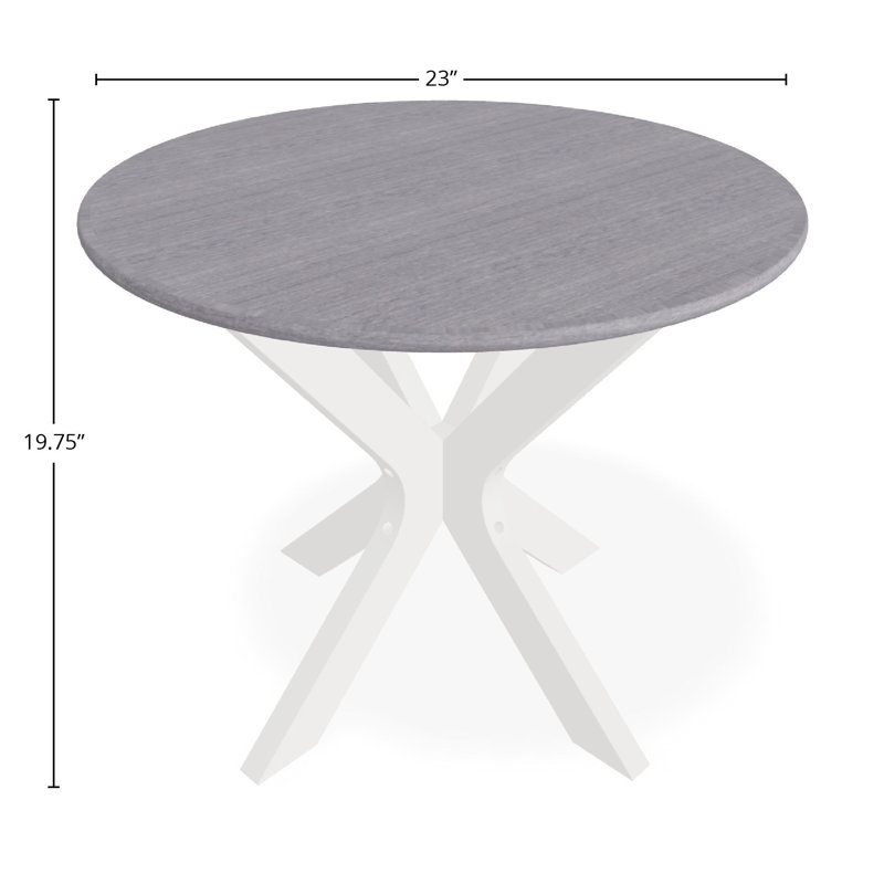 Table de bout d'extérieur 23 po, Gris / neige