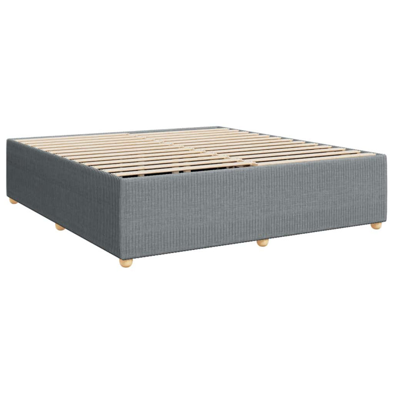 Latitude Run® Bed Frame Without Mattress  Fabric, Light Gray, Full