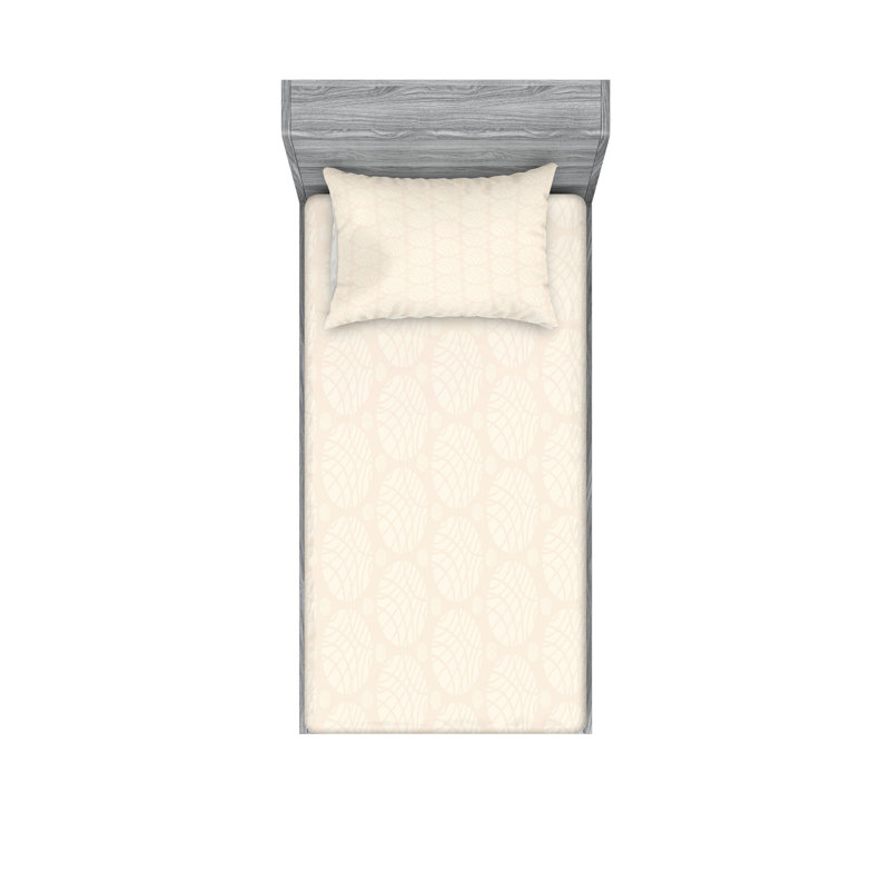 Ensemble de housse de coussin et de taie décorative ivoire Ambesonne, crème