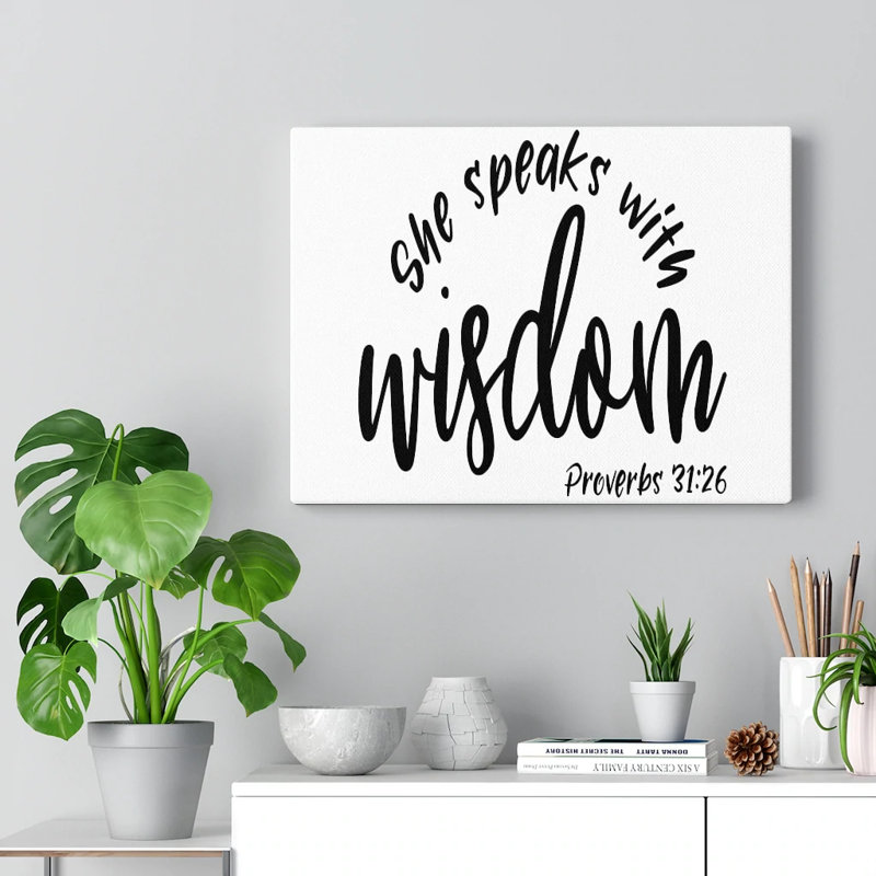 Speaks With Wisdom - Wrapped Canvas Print, 28cm H x 36cm W