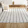 Pele Modern Geometric Dot Shag White/Gray Rug
