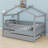 Wooden House Bed With Trundle-371250371