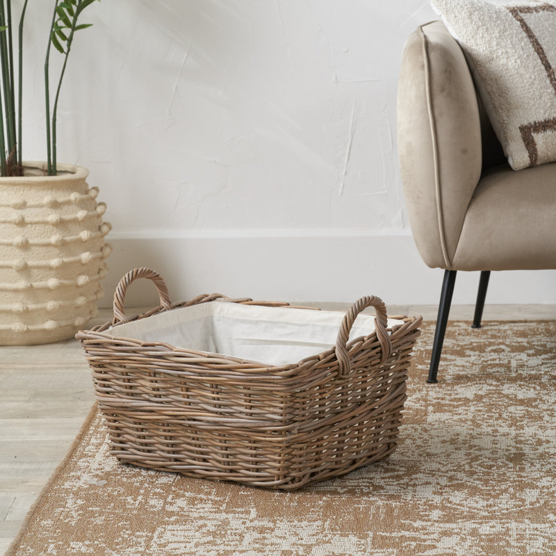 Hand Woven Wicker Laundry Hamper