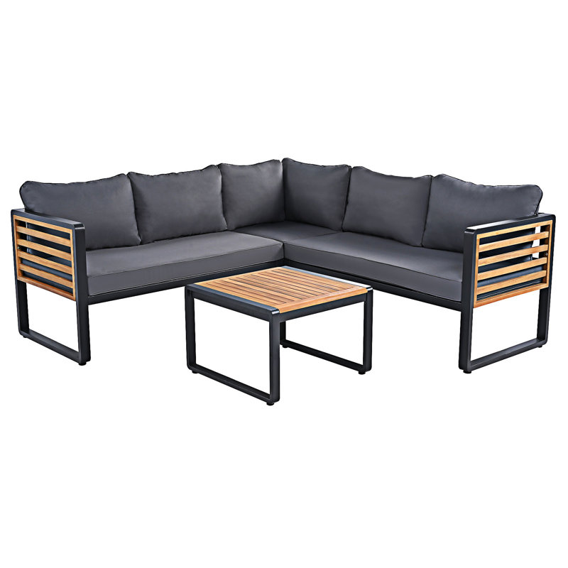 4 Pieces Outdoor Patio Conservation Set, Grey