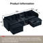 Canapé d'angle moderne modulable en forme de L de 262 cm (103 pouces) avec pouf, canapé 5 places profond en chenille avec coussin pour salon-131520984