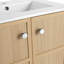 Meuble-lavabo autoportant 24 po avec lavabo en céramique à 2 portes à fermeture douce