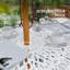 Outsunny 3 Piece Patio Bistro Set Outdoor Table Set with Umbrella Hole-1995739934