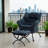 Upholstered Lazy Chair with Ottoman,Modern Comfy Lounge Sofa Chair with Armrest and a Side Pocket-1246713386