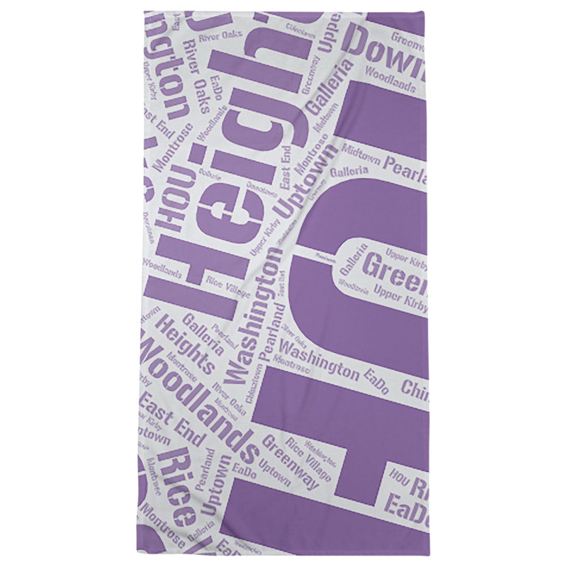 Bath Towel, Purple, Microfiber, Houston