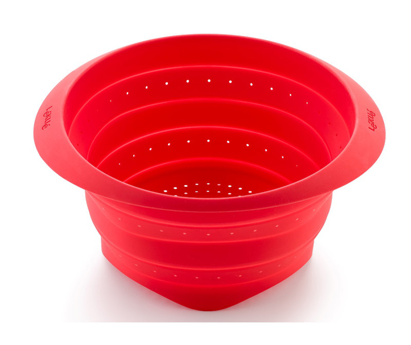Passoire en silicone brillant, Rouge