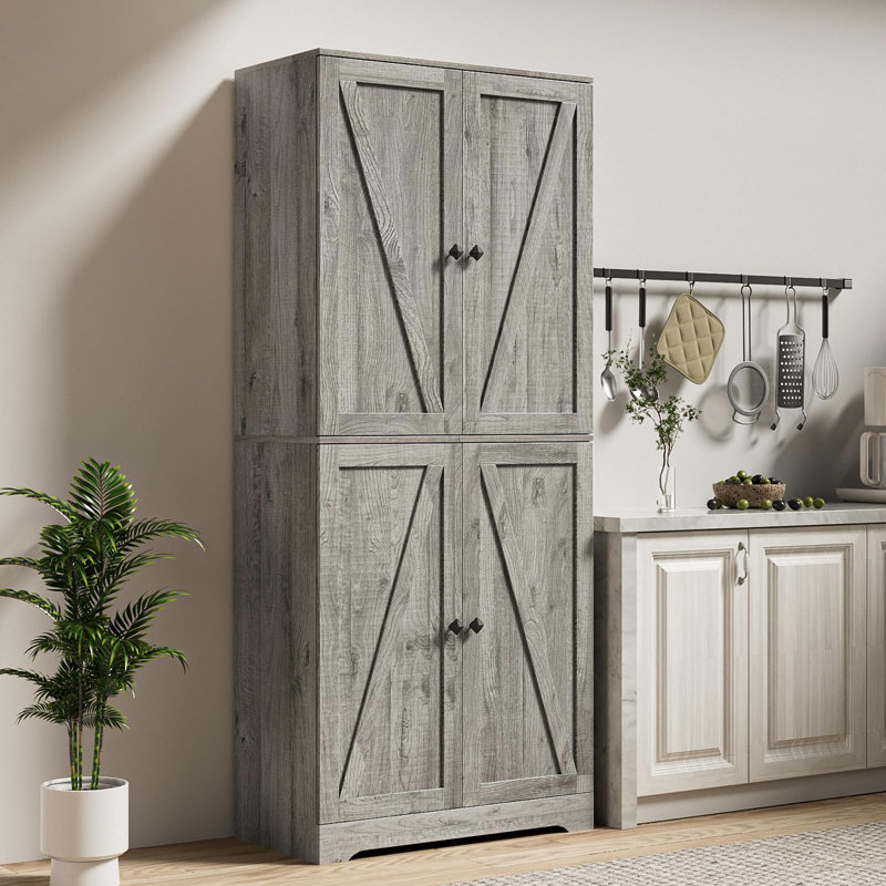 Armoire garde-manger de 72 po de hauteur, Gris