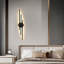 3-Light 58Cm Black Flush Mounted Sconce
