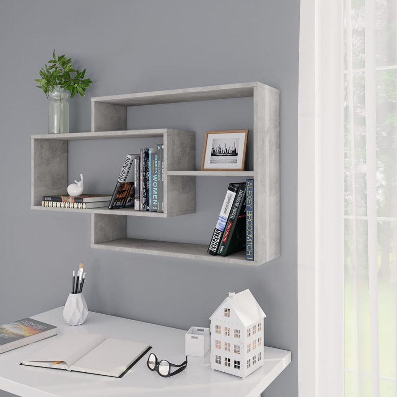 Neo 3 Piece Tiered Shelf, Concrete Gray