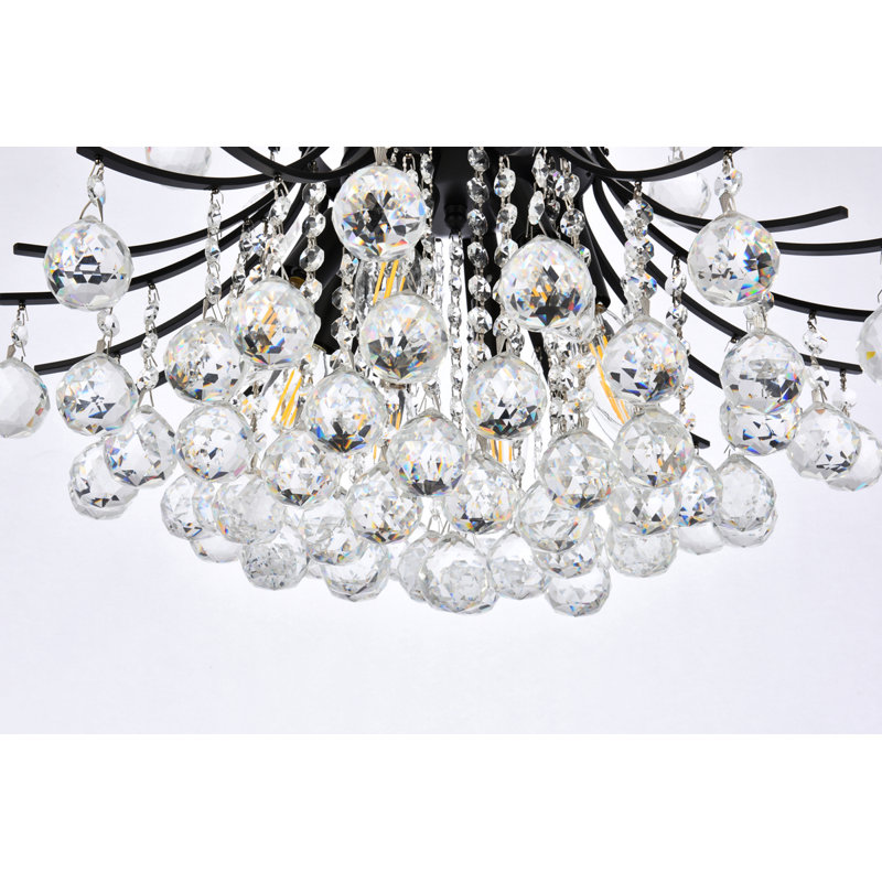 Lustre empire 15 lumières à intensité variable Stoller, Black, 19"