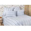Courtepointe réversible en mélange de coton bleu / blanc Reggie-885850660