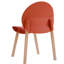 4 chaises d'intérieur cramoisi 4 pièces, polypropylène résistant aux égratignures, pieds en chêne fini à la main, siège en polypropylène support toute la journée, joints de qualité commerciale, design