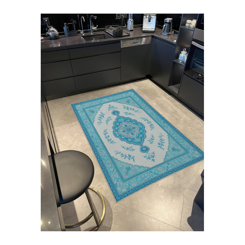 Tapis beige tissé traditionnel Mosso, 4'11" x 9'10"